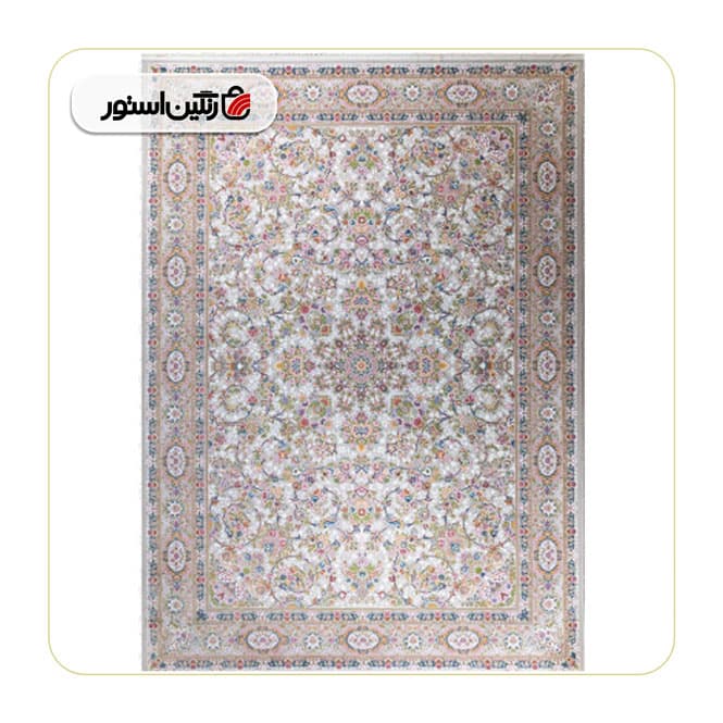 فرش ماشینی پانیذ نقره‌ای 8 رنگ 1200شانه