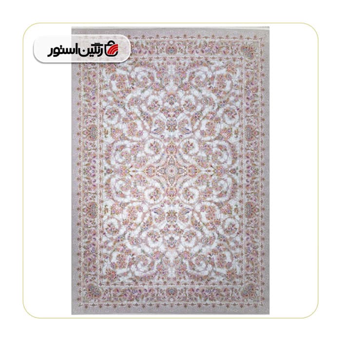 فرش ماشینی افشان شاهکار نقره ای 8 رنگ 1200 شانه