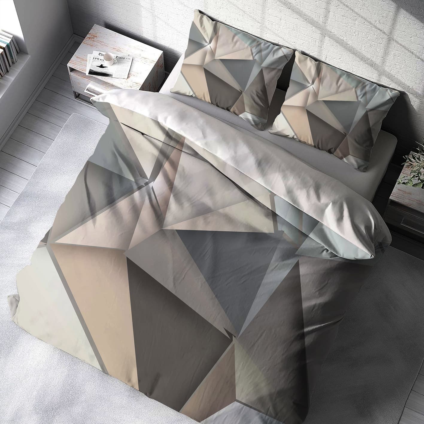 ست روتختی دونفره مینیمال طرح مدرن BAs-2481