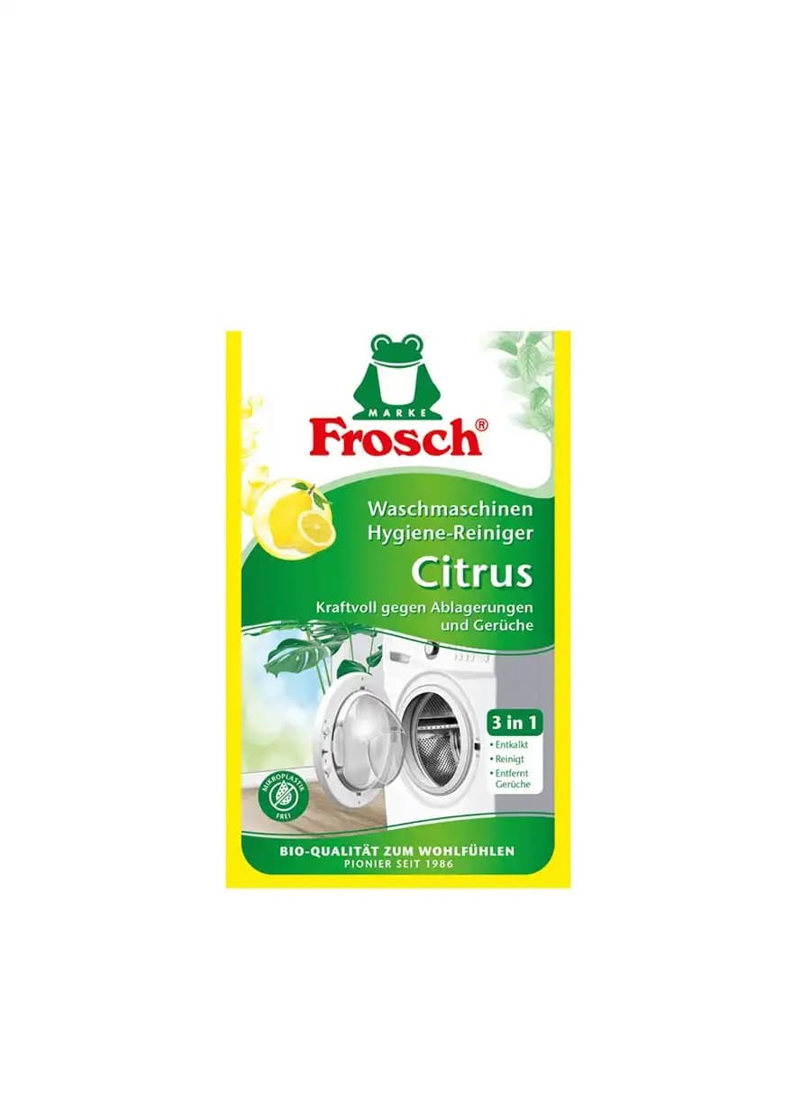 پودر جرمگیر و رسوب زدا ماشین لباسشویی فروش FROSCH حجم 250 گرم — تصویر ۲