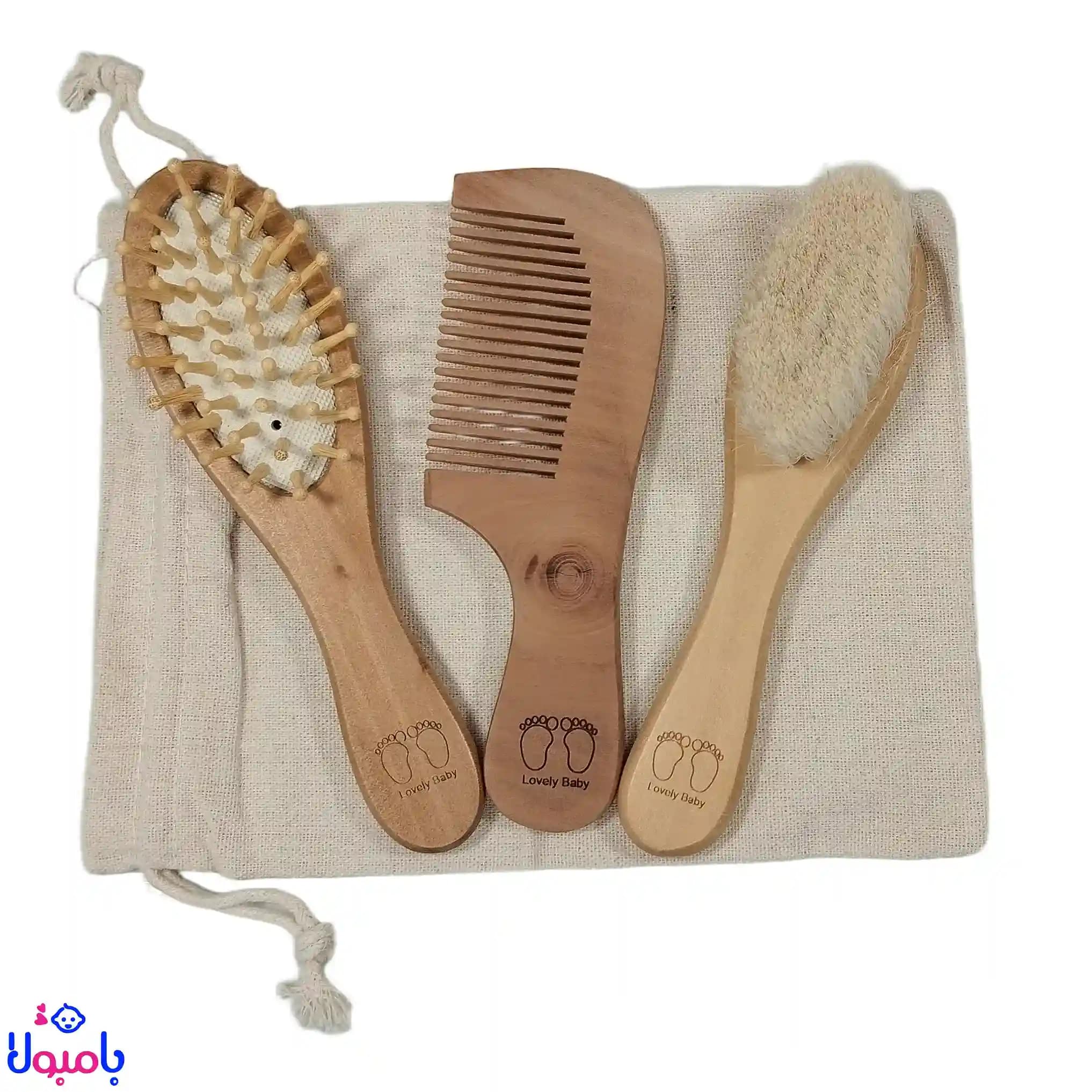 ست شانه برس چوبی چیکو 3 تکه