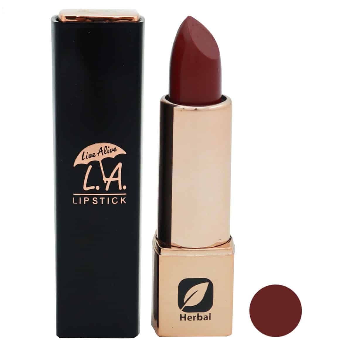 رژ لب گیاهی و بدون سرب ال ای شماره 108 LA ARISSA Lipstick HERBAL — تصویر ۲