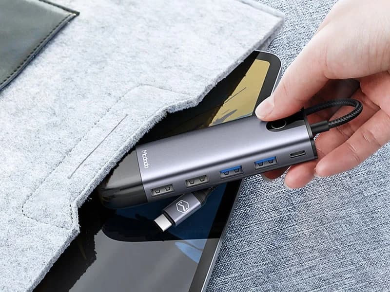 هاب تایپ سی مک دودو مدل HU-7420 با 10 پورت و PD 100W — تصویر ۵