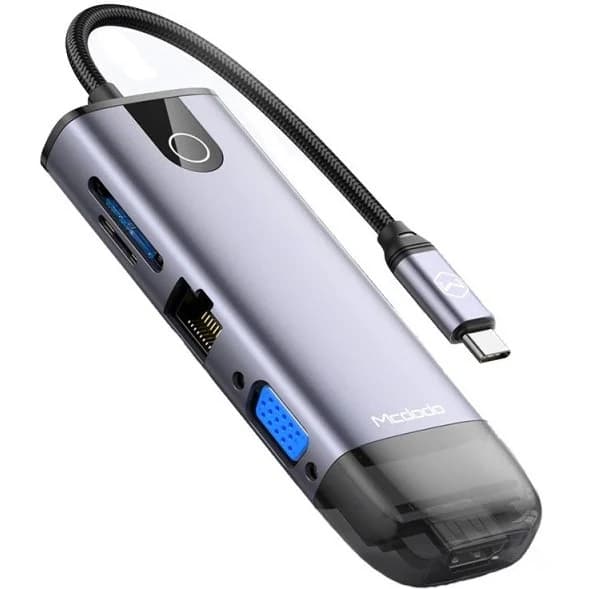 هاب تایپ سی مک دودو مدل HU-7420 با 10 پورت و PD 100W — تصویر ۹