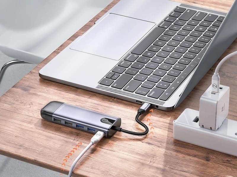 هاب تایپ سی مک دودو مدل HU-7420 با 10 پورت و PD 100W — تصویر ۷