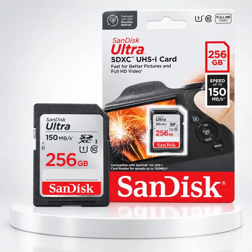 کارت حافظه SDXC سندیسک مدل Ultra ظرفیت 256 گیگابایت سرعت 150MB/s(مخصوص دوربین عکاسی) — تصویر ۱۱