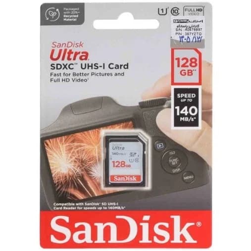 کارت حافظه SDXC سندیسک مدل Ultra ظرفیت 256 گیگابایت سرعت 150MB/s(مخصوص دوربین عکاسی) — تصویر ۷