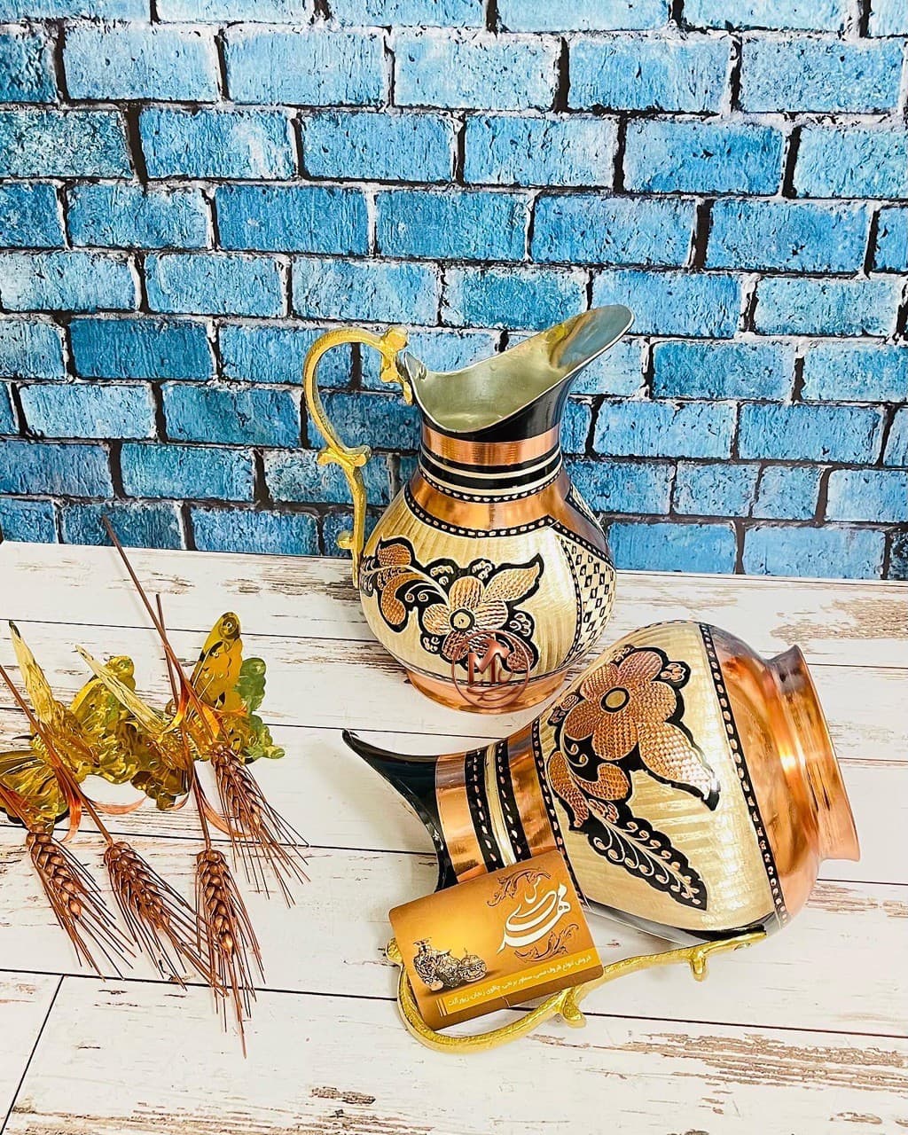 پارچ الماس تراش نقره کوب — تصویر ۷