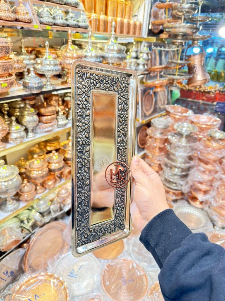 ست اردوخوری مسی کروم گلبرگی — تصویر ۸