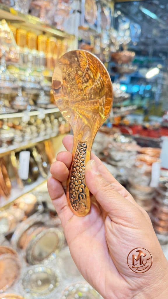 قاشق اجیل خوری مسی گلبرگ