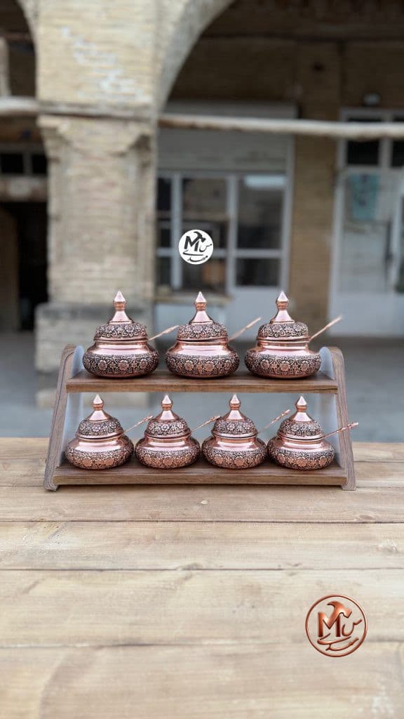 جا ادویه ۷ تایی مسی گلبرگ
