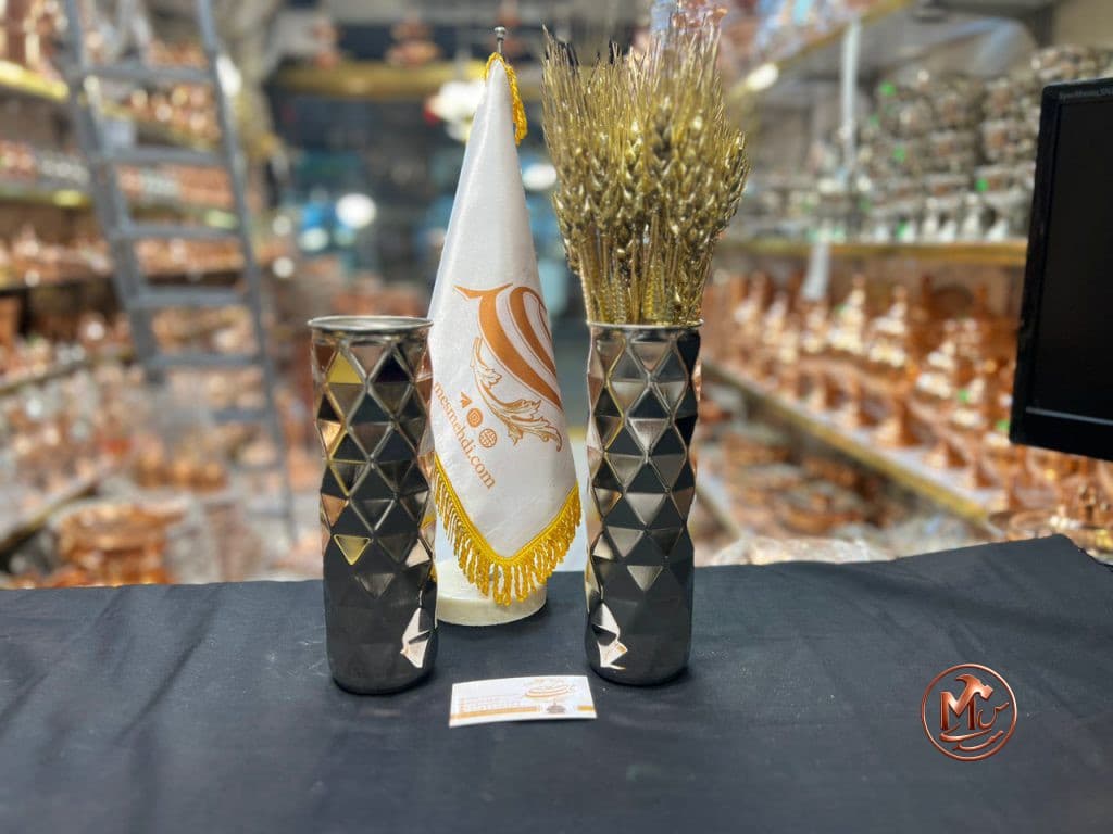 گلدان مسی کروم ۳ بعدی — تصویر ۶