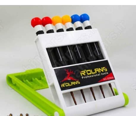 ست پیچ گوشتی ساعتی رنگی رولنز ROLANS مدل 9266A