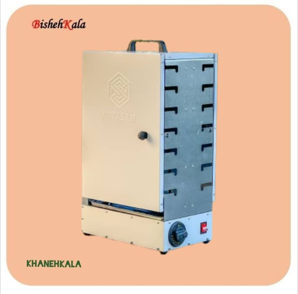 کباب پز ایستاده برقی 1720 وات تایمر دار بدون دود 14 سیخ آپارتمانی تمام استیل کد(66)