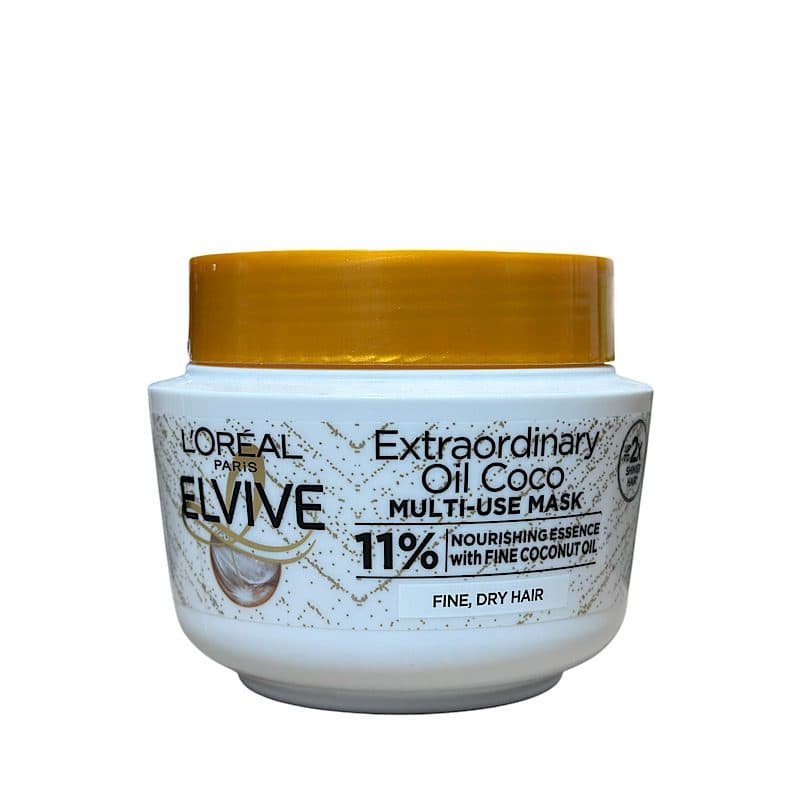 ماسک مو لورال مدل Elvive Extraordinary Oil Coco مناسب موهای نازک و خشک