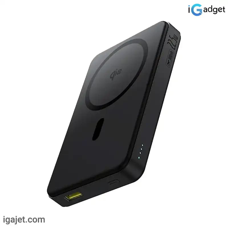 پاوربانک بی سیم 22.5 وات باسئوس مدل Airpow II Qi2 Magnetic ظرفیت 10000 میلی آمپر ساعت — تصویر ۲