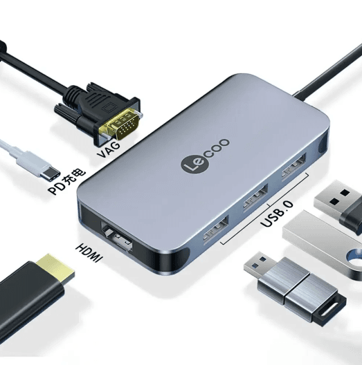 هاب 6 پورت تایپ سی Lecoo مدل LKC1345H
