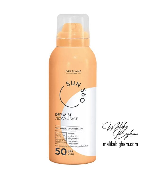 اسپری ضدآفتاب صورت و بدن سان ۳۶۰ اوریفلیم Sun 360 Face & Body Spray SPF 50