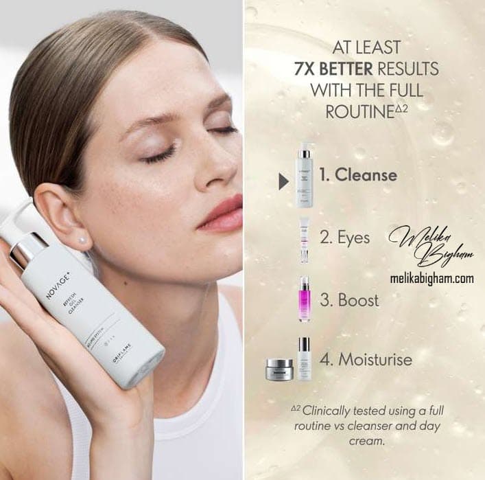 ژل پاککننده طراوتبخش صورت نوایج پلاس اوریفلیم Novage+ Refresh Gel Cleanser — تصویر ۶