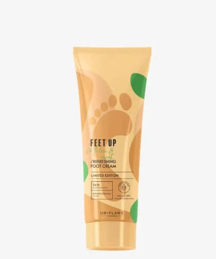 کرم پای فیت آپ خنک‌کننده و آبرسان با ملون و نعناع اوریفلیم Feet Up Refreshing Foot Cream with Melon & Mint