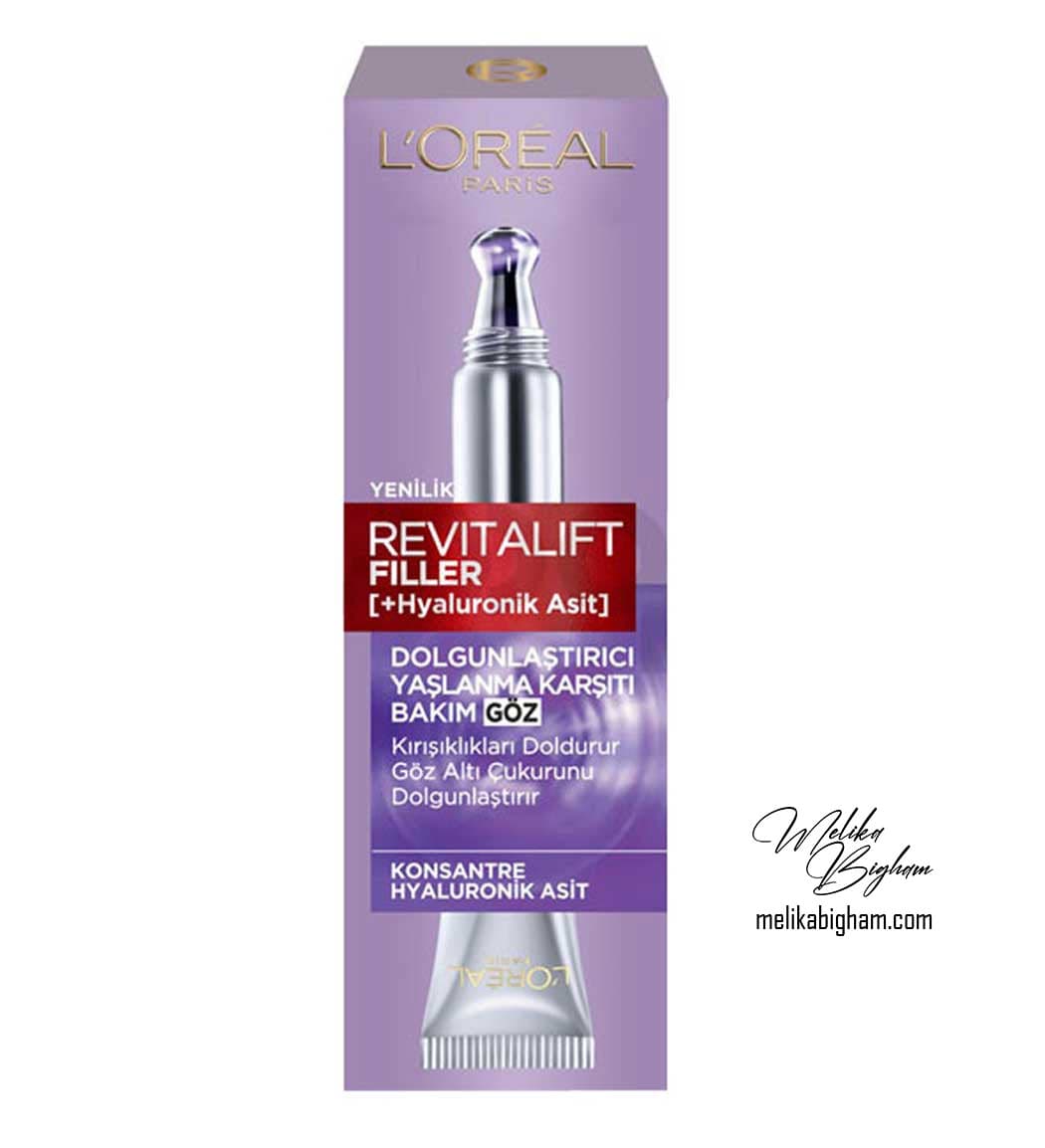 کرم دور چشم فیلر روتالیفت لورال L’Oreal Paris Revitalift Filler Hyaluronic Acid Anti Ageing Eye Cream