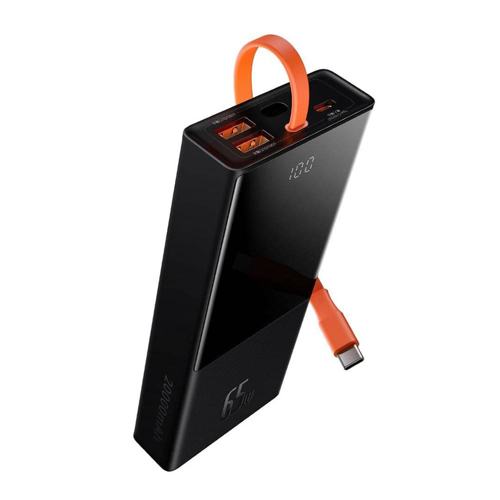 پاوربانک 20000 فست شارژ بیسوس Baseus Elf Digital Display PPJL000001 توان 65 وات با کابل متصل تایپ سی — تصویر ۱۰