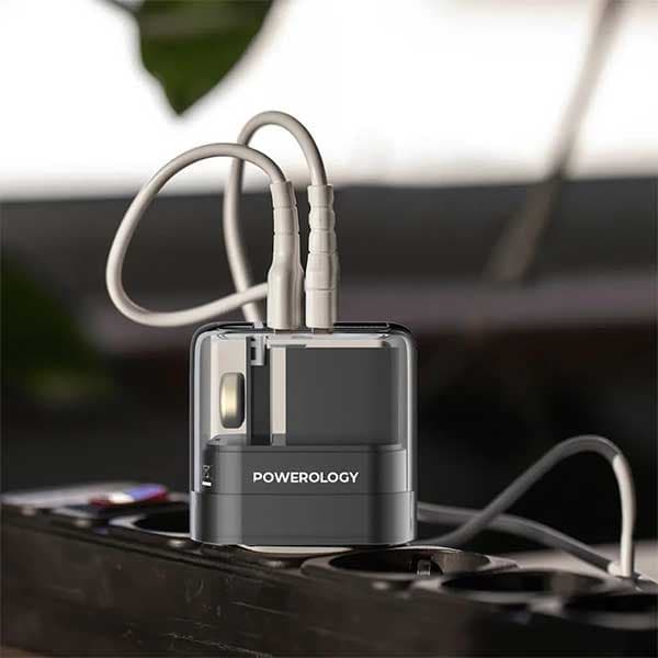 کلگی فست شارژ Powerologe PWCUQC020 2Port Type-C PD 35W — تصویر ۷