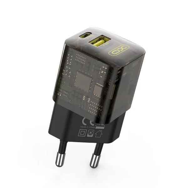 شارژر دیواری تایپ سی و یو اس بی 30 وات XO CE05 EU PD30W+QC3.0 18W — تصویر ۳