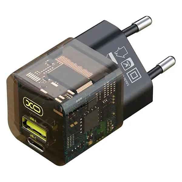 شارژر دیواری تایپ سی و یو اس بی 30 وات XO CE05 EU PD30W+QC3.0 18W — تصویر ۲