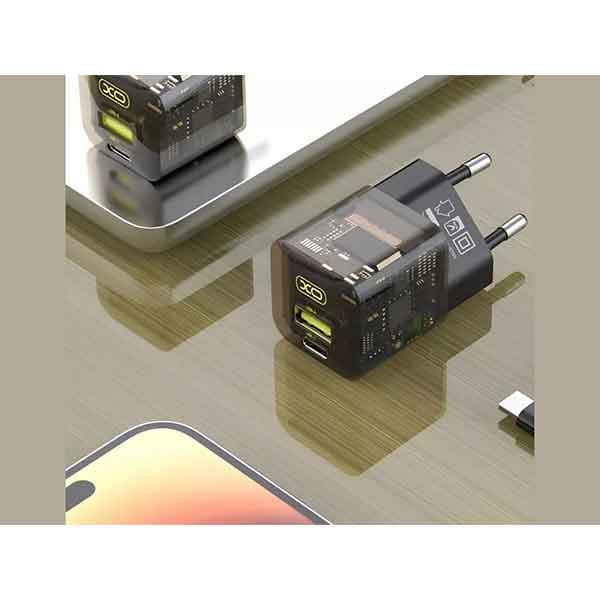 شارژر دیواری تایپ سی و یو اس بی 30 وات XO CE05 EU PD30W+QC3.0 18W — تصویر ۶