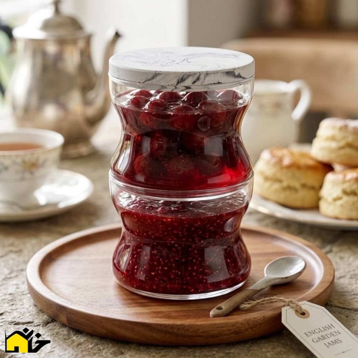 مربا خوری دو و سه طبقه شیشه ای مدل هلگا