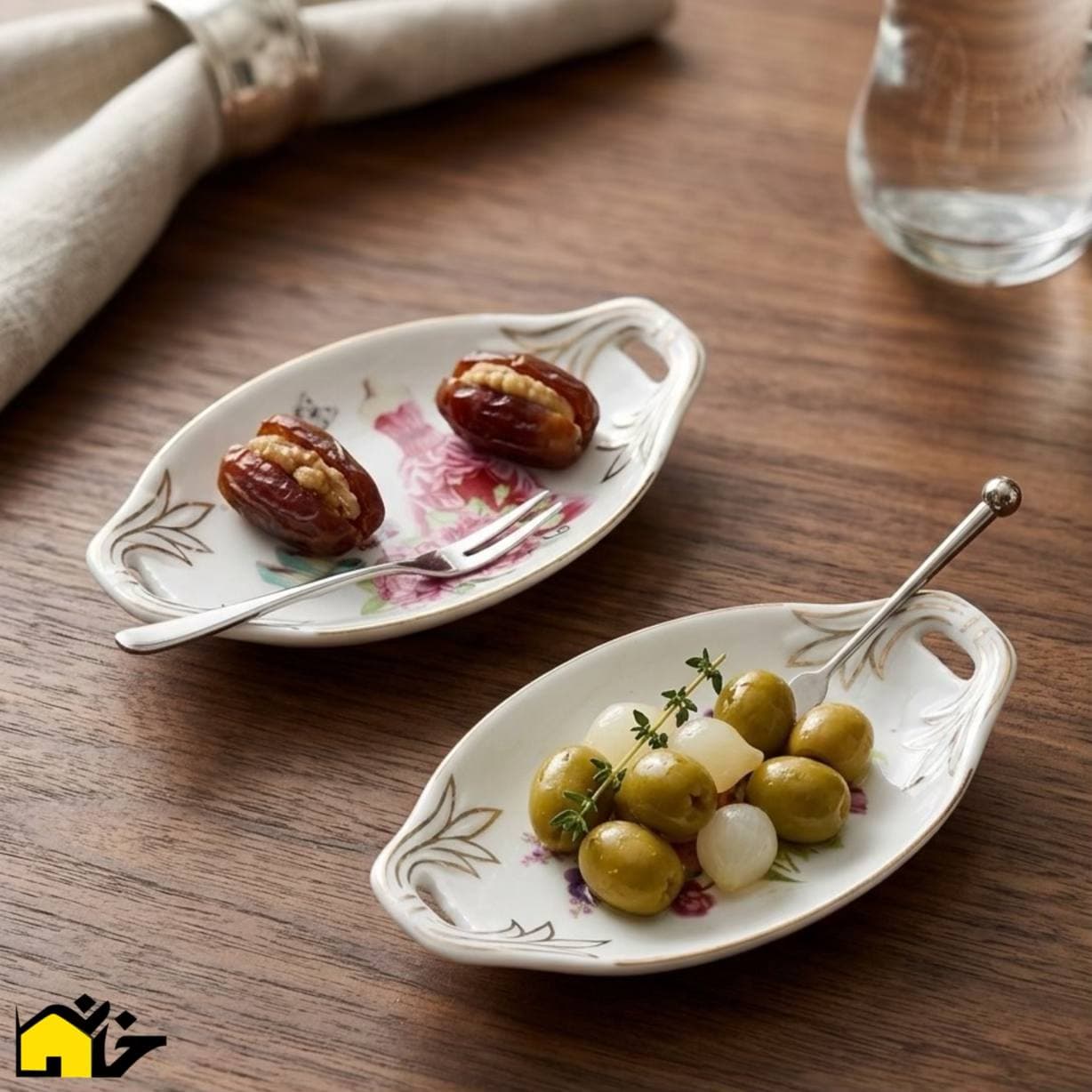 خرما خوری سرامیکی جفتی مدل انگلیش هوم