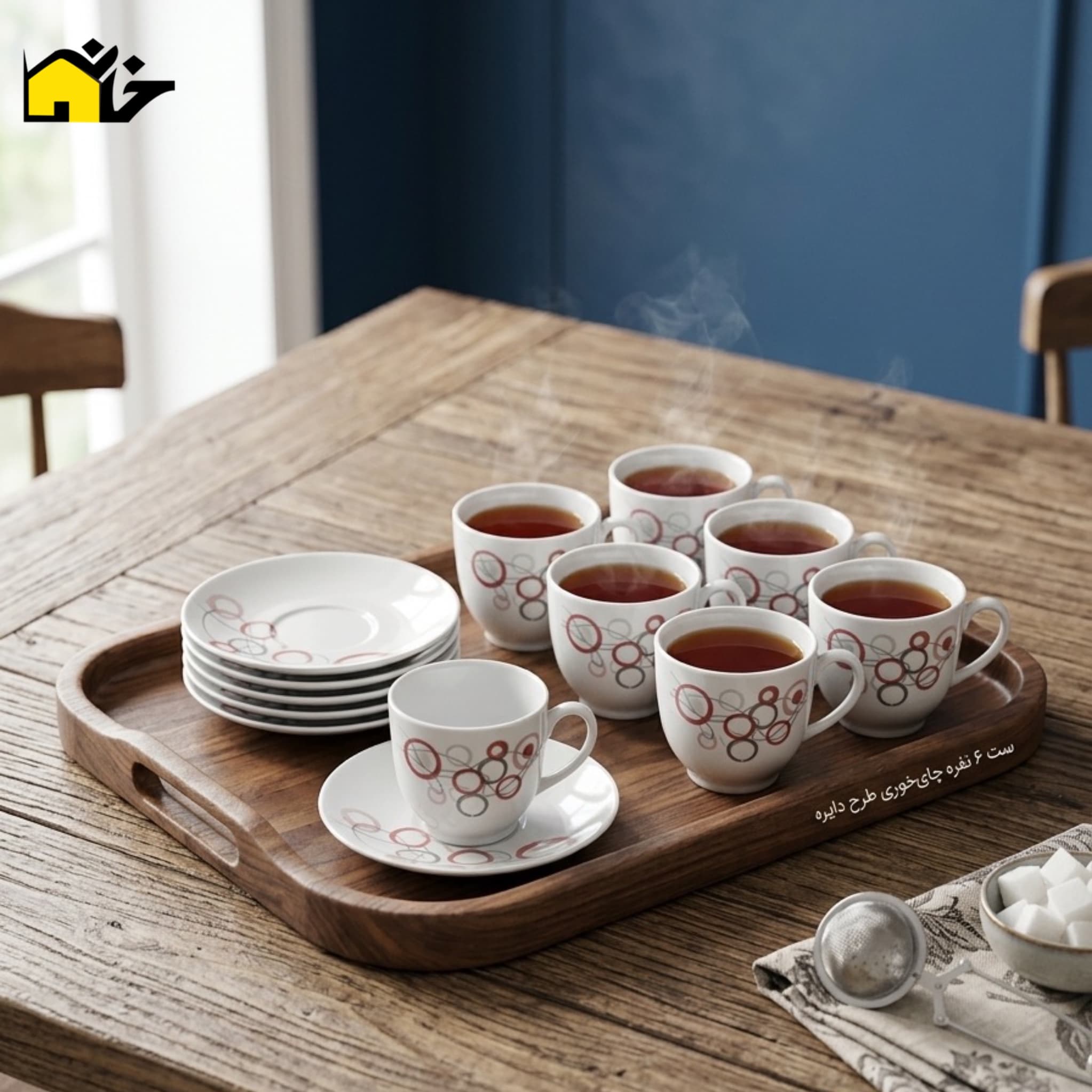 کپ قهوه خوری سرامیکی شش عددی مدل موج — تصویر ۱۰