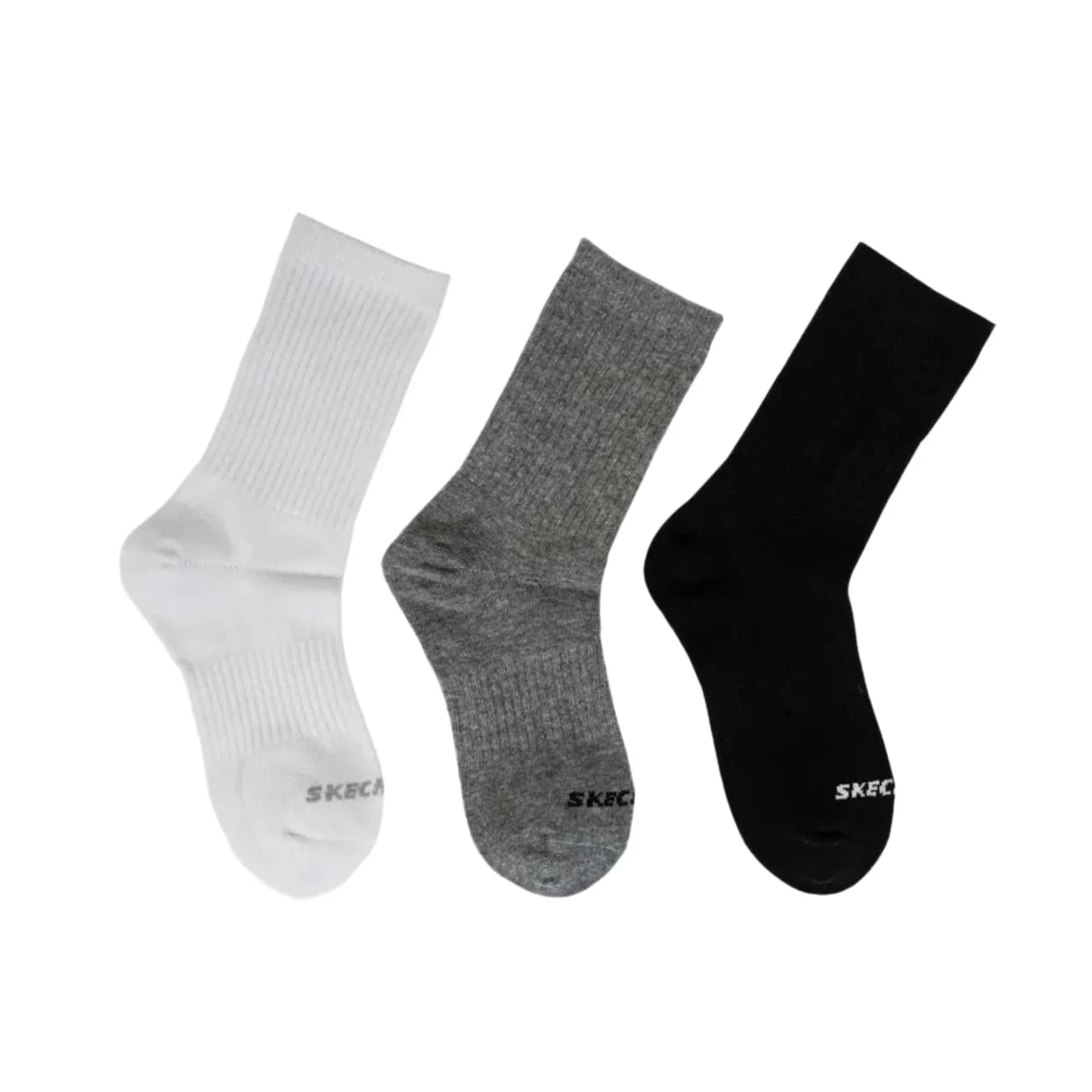 جوراب ساق دار بچه‌گانه اسکچرز مدل S601102B 107 بسته 3 جفتی