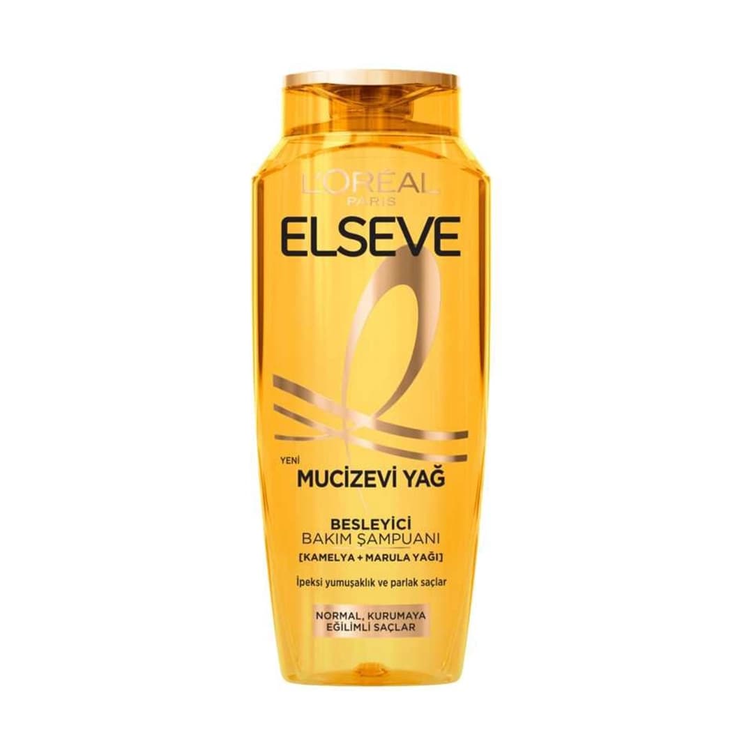 شامپو لورال Loreal Elseve طلایی برای موهای نرمال تا خشک مدل Mucizevi Yağ حجم 300 میل - پاکینو