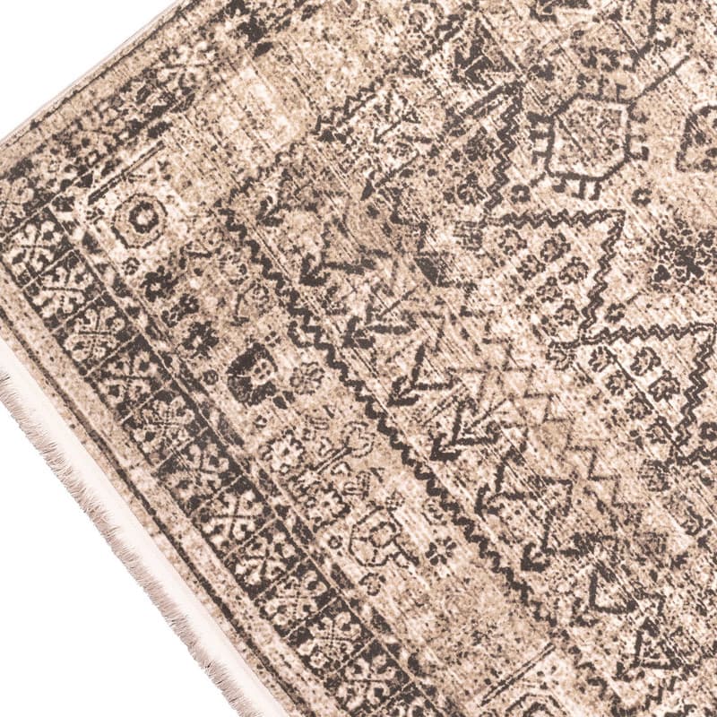 فرش ماشینی رادین طرح گلیم زمینه طوسی — تصویر ۵
