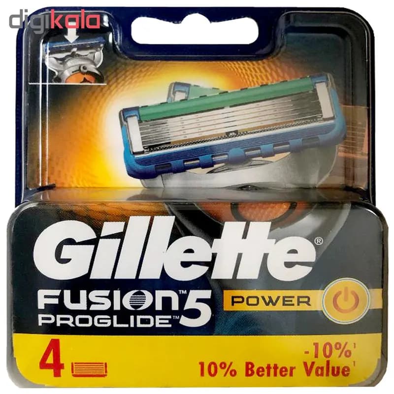 تیغ یدک ژیلت مدل fusion proglide power 5 بسته 4 عددی — تصویر ۷