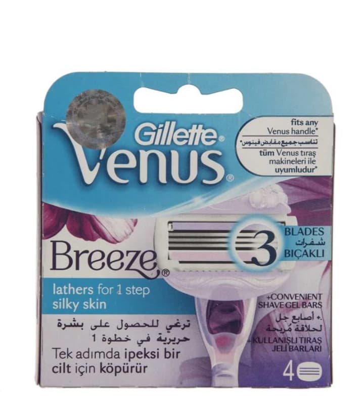تیغ یدک 4 عددی ژیلت مدل venus Breeze — تصویر ۳