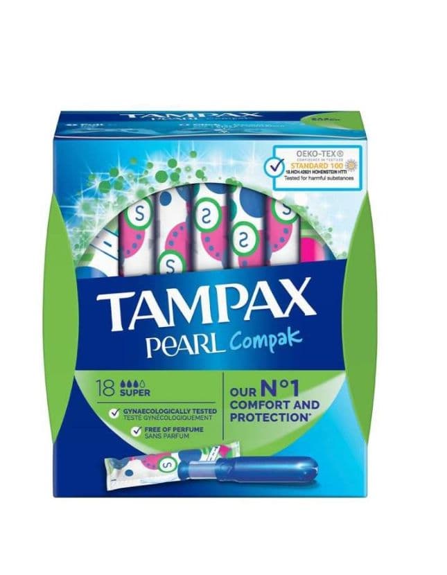 تامپون تامپکس مدل pearl compak بسته 18 عددی