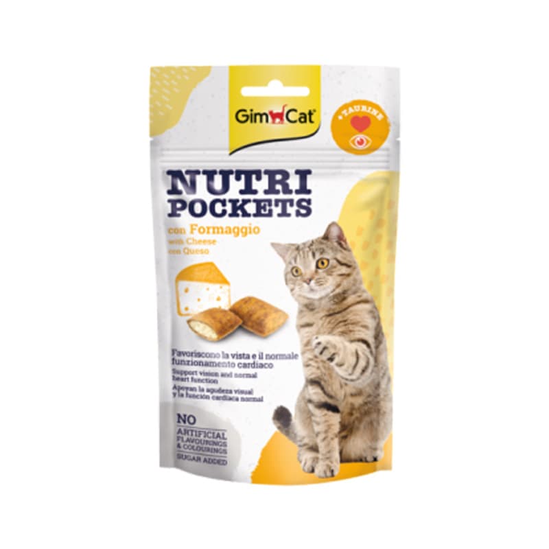 اسنک تشویقی نوتری گربه جیم کت با طعم پنیر GimCat Nutri Pockets Cheese وزن 60 گرم — تصویر ۲
