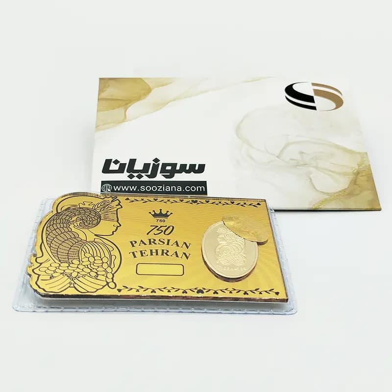 طلا 18 عیار 0.6 گرم — 600 سوت طرح ملکه طلایی — تصویر ۹