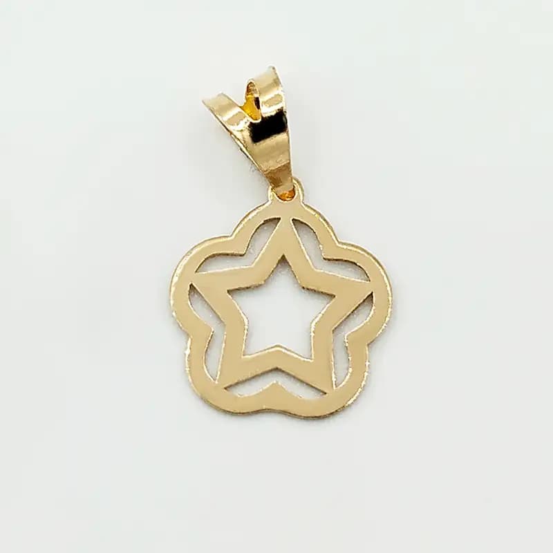 پلاک آویز طلا 18 عیار سوزیانا مدل ستاره مینی — تصویر ۳