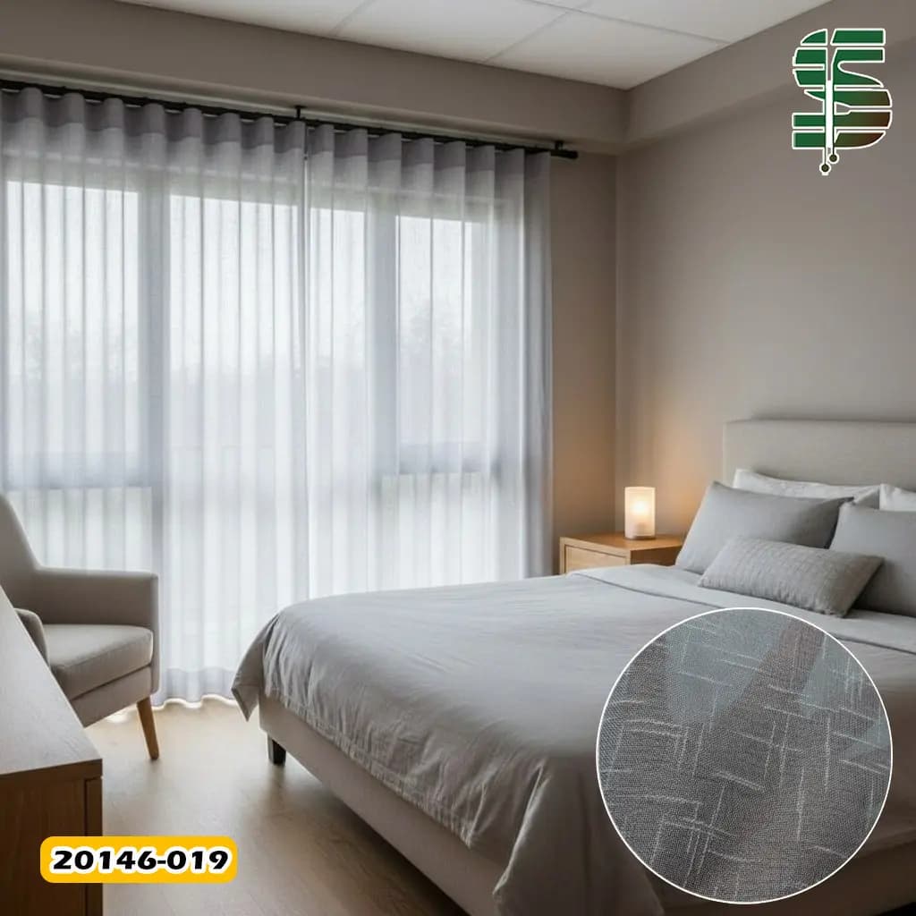 پرده مینیمال حریر کتان در 4 رنگ