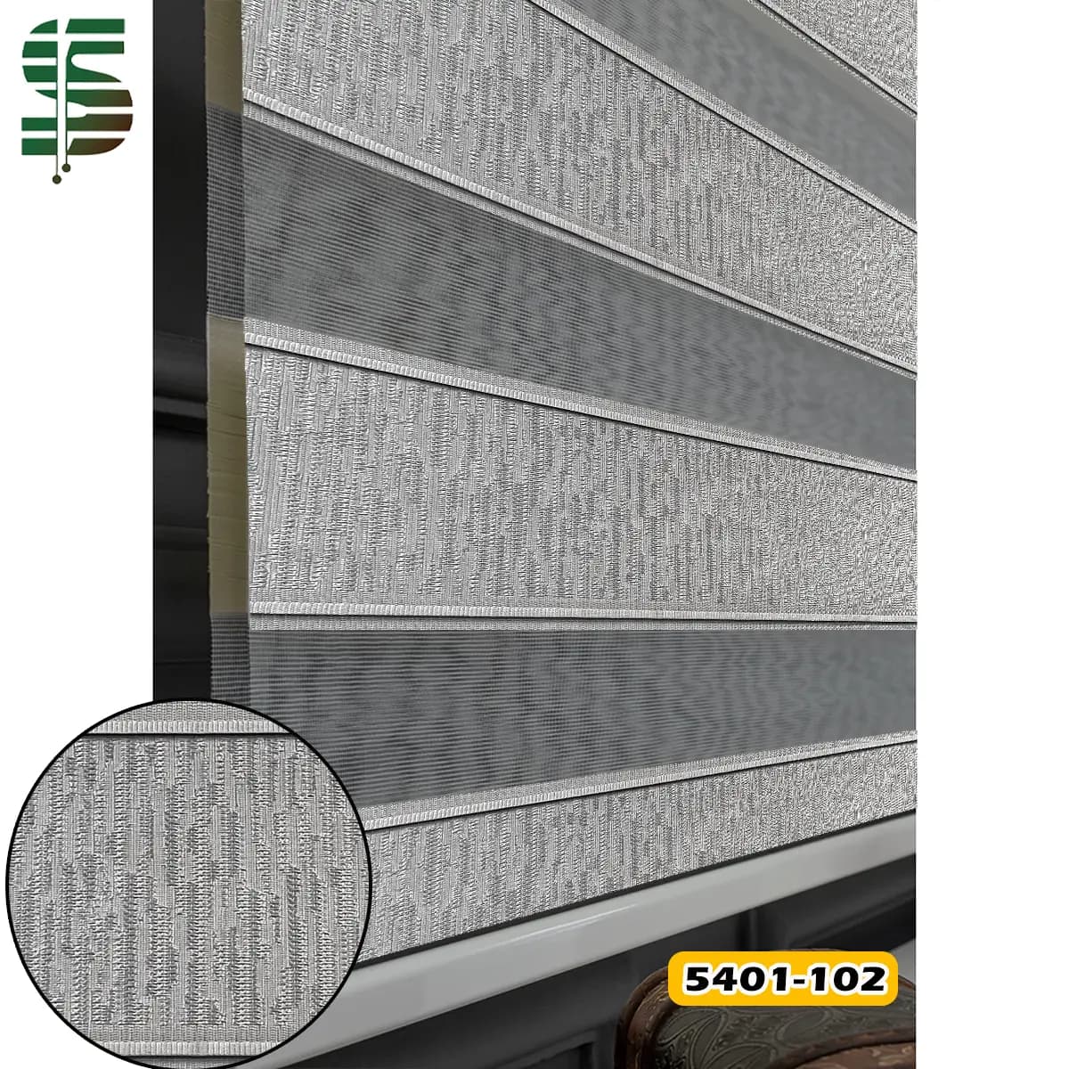 پرده زبرا ساده بافت دار کد 5401 در 5 رنگ — تصویر ۵