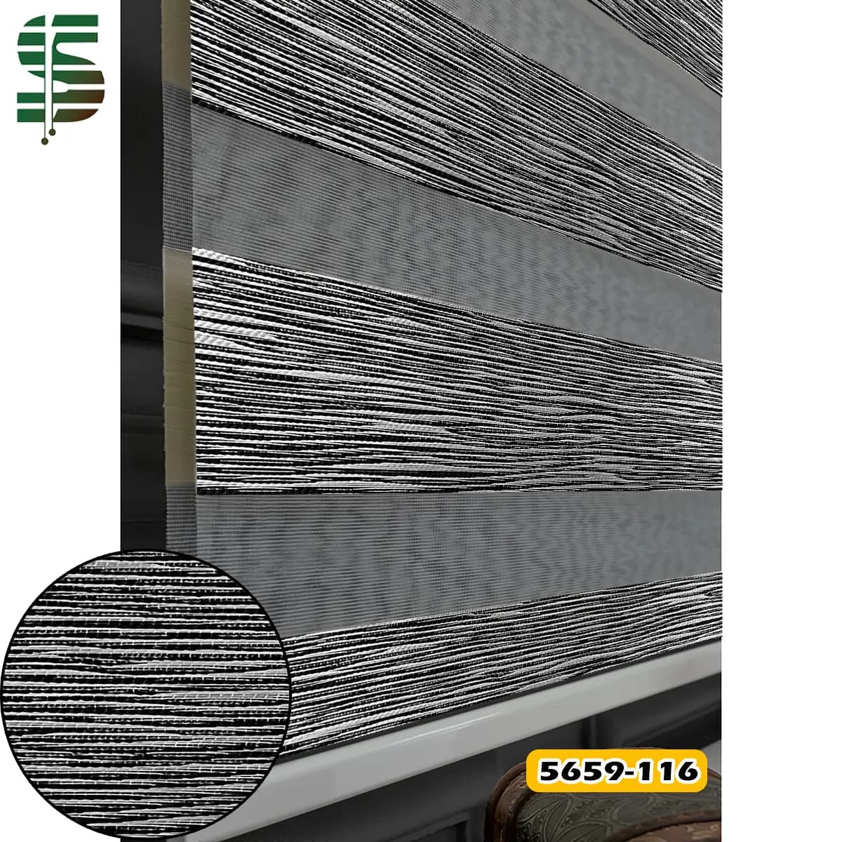 پرده زبرا ساده کد 5659 در 6 رنگ — تصویر ۸