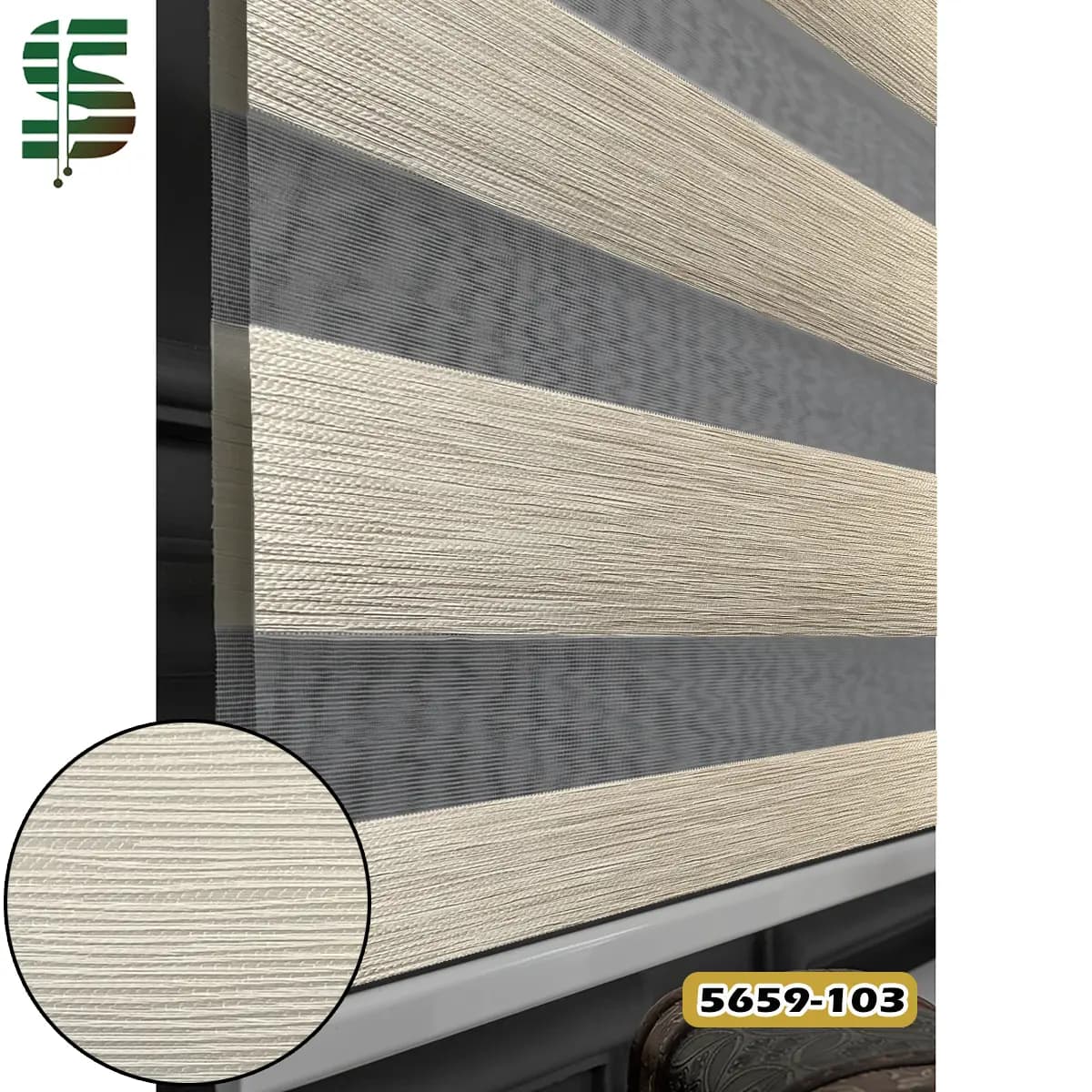 پرده زبرا ساده کد 5659 در 6 رنگ
