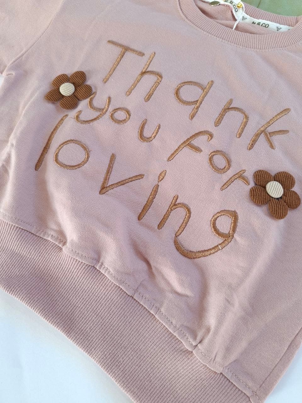 بلوز تک دخترانه thank you — تصویر ۵