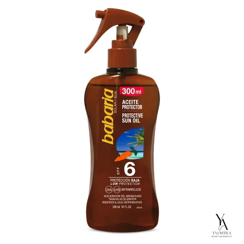 اسپری روغن برنزه کننده هویج SPF6 باباریا BABARIA حجم 300 میل — تصویر ۵