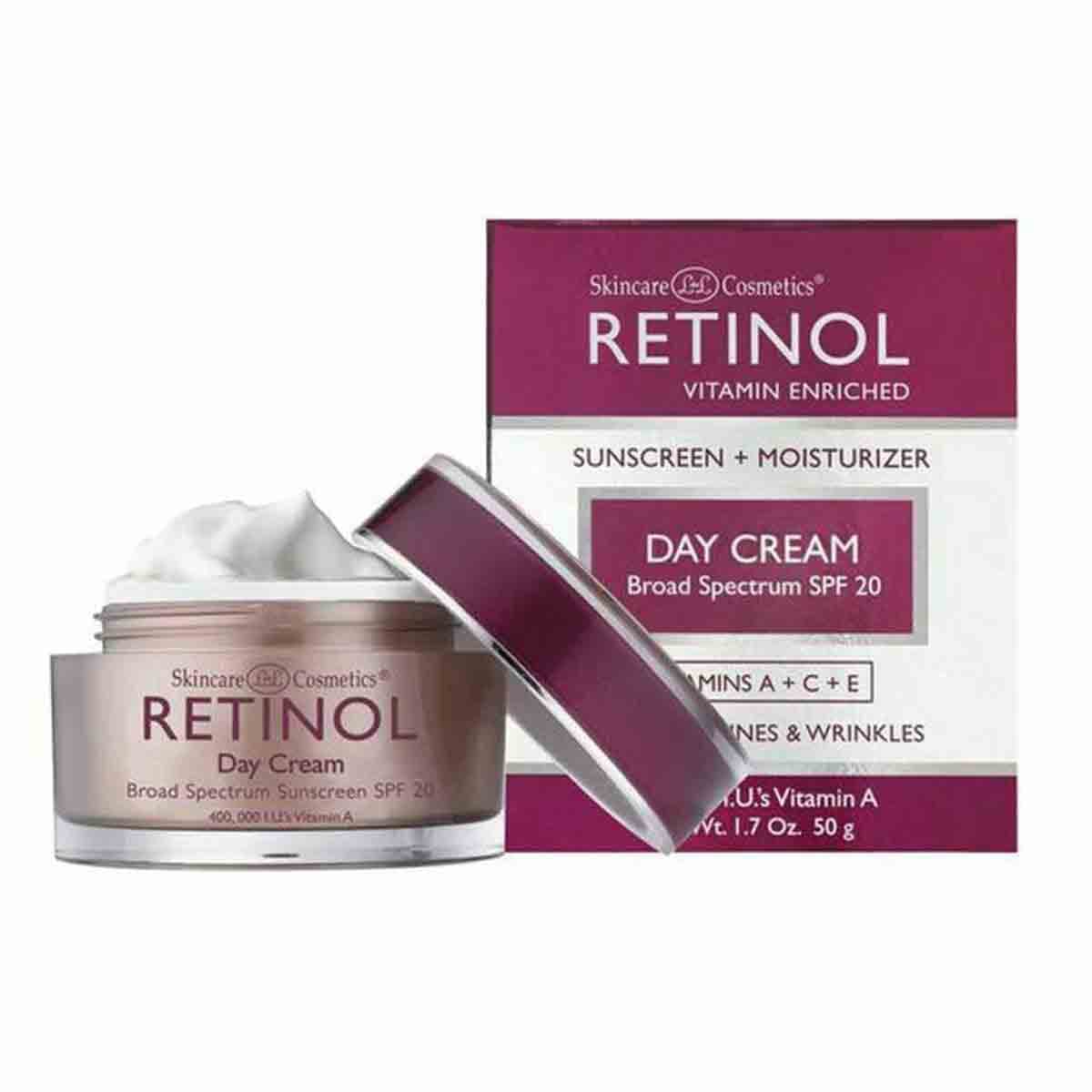 کرم روز ضد چروک و افتادگی پوست رتینول RETINOL مدل DAY CREAM حجم 50 گرم — تصویر ۴