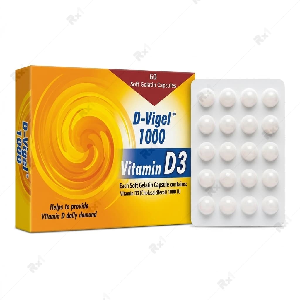 کپسول ویتامین د3 1000 واحد دی ویژل دانا بسته 60 عددی
